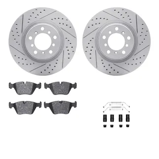 R1 Concepts WBUH1-31040 Brake Rotors - Carbon Coated - D/S W/ Optimum Oe Pads & Hdw